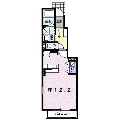 TSメゾン I(1K/1階)の間取り写真