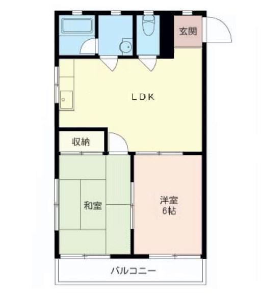 メゾン石井(2LDK/1階)の間取り写真