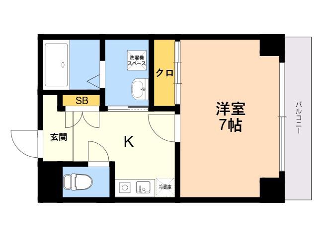 SOLEIL ATAGO(1K/3階)の間取り写真