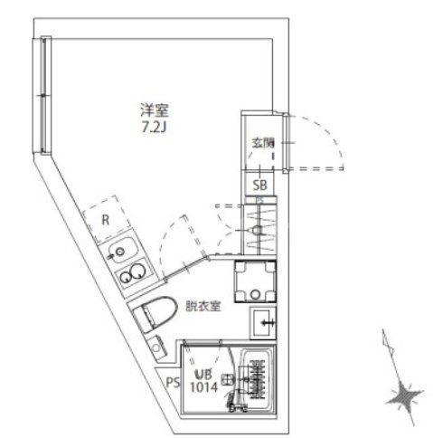 CITY WALK桜台(ワンルーム/3階)の間取り写真