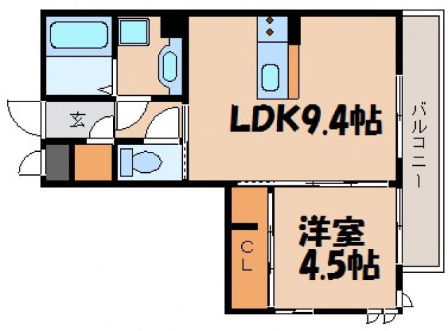 RIOくるま(1LDK/3階)の間取り写真