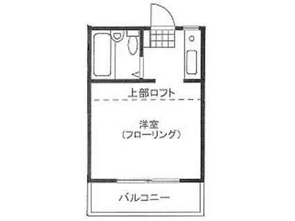 エクセル立川A(ワンルーム/1階)の間取り写真