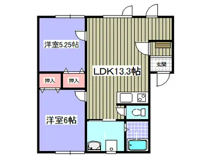 プロスパー315(2LDK/2階)の間取り写真