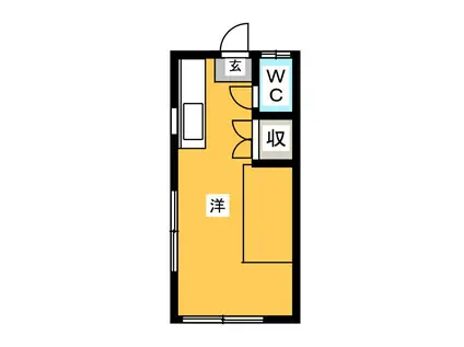 新富士見荘(ワンルーム/2階)の間取り写真