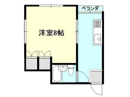 コーポ網川原(1K/2階)の間取り写真