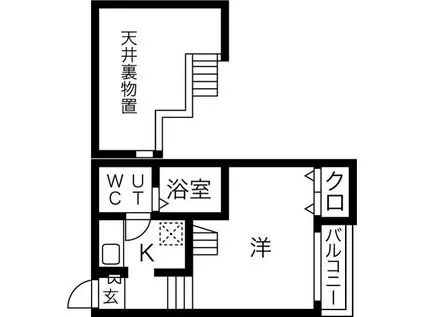 STAGE志賀本通(1K/2階)の間取り写真