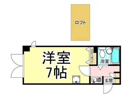 クレスト黒崎(1K/4階)の間取り写真