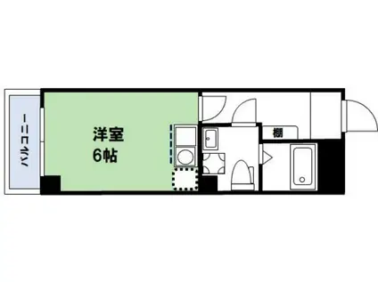 メゾンニシムラ(ワンルーム/3階)の間取り写真