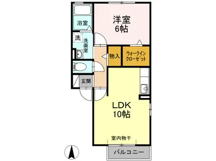 ウィルステージII(1LDK/2階)の間取り写真