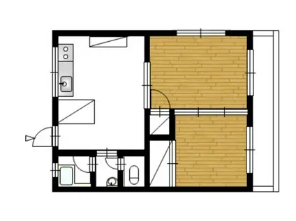 城山産業ビル(2DK/3階)の間取り写真