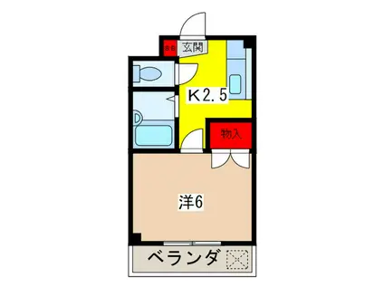 グランドメゾン富田(1K/1階)の間取り写真
