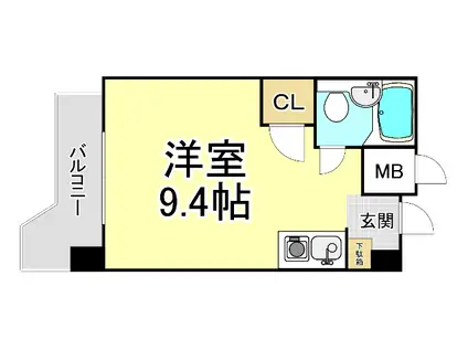 大田町スカイマンション(ワンルーム/6階)の間取り写真