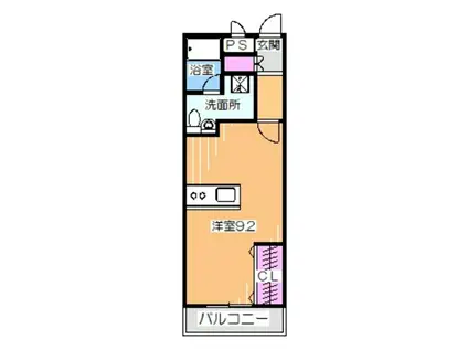 TKアンバーコート宿院(ワンルーム/9階)の間取り写真