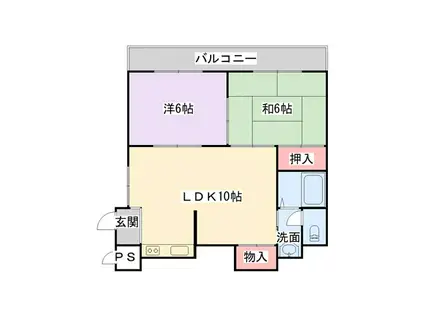 MKドミール(2LDK/3階)の間取り写真