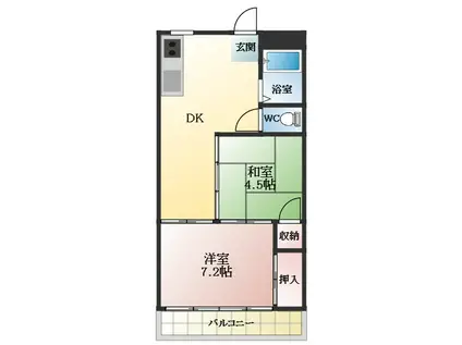 アマルフィ(2DK/2階)の間取り写真