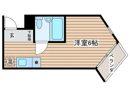 プレスイン金山(ワンルーム/5階)の間取り写真