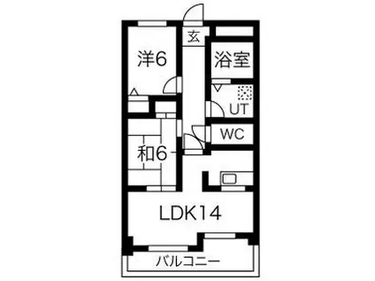 甚目寺マンション(2LDK/3階)の間取り写真