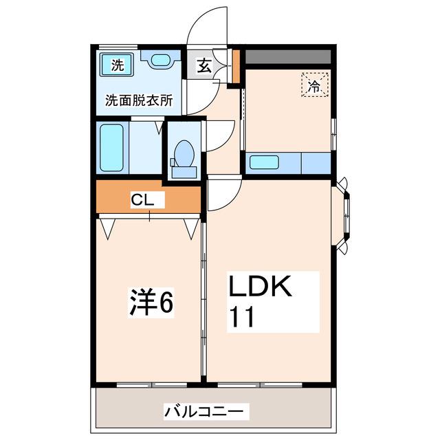 グランリーオ21(1LDK/3階)の間取り写真