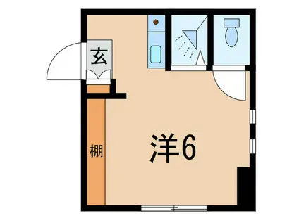 パークハイム(ワンルーム/1階)の間取り写真