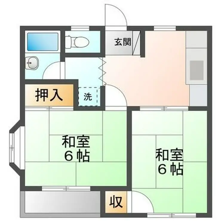 片倉ハイツ 2階階 間取り