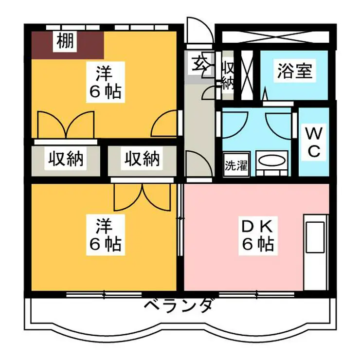 ロイヤルドーム1302 3階階 間取り