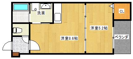 K-RESIDENCE(1LDK/3階)の間取り写真