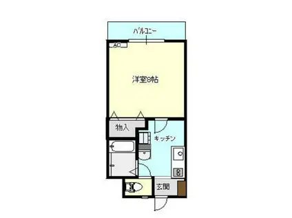 ヴィラコート金泉寺(1K/2階)の間取り写真