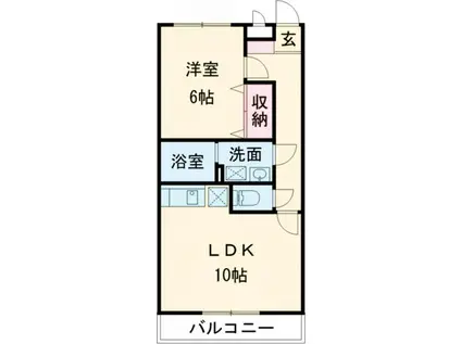 レオマンション(1LDK/2階)の間取り写真