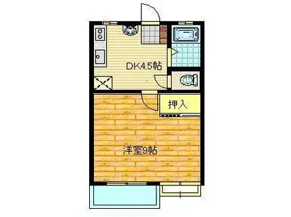 アートエスポワール(1K/2階)の間取り写真