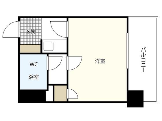ダイアパレス平和通(1K/3階)の間取り写真