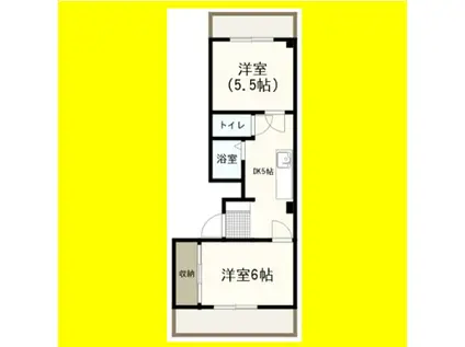 サンライズ7(2DK/5階)の間取り写真