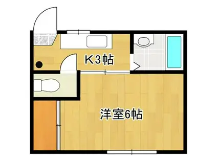 うおまちハウス(1K/1階)の間取り写真