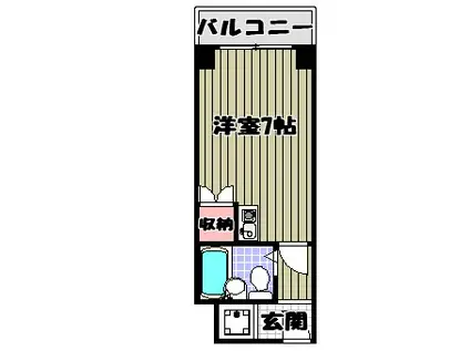 レジデンスサザン(1K/2階)の間取り写真