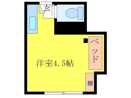 メゾンダイトウ(ワンルーム/2階)の間取り写真