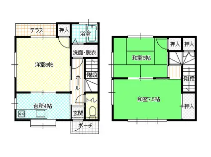 コーポ中村(3K/1階)の間取り写真