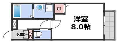 アキュラメゾン(ワンルーム/2階)の間取り写真