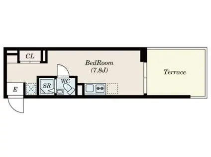 ロータス戸越銀座(ワンルーム/3階)の間取り写真