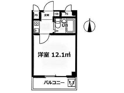 エクセレンス武庫之荘(1K/4階)の間取り写真