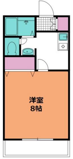 フレンズ壱番館(1K/1階)の間取り写真