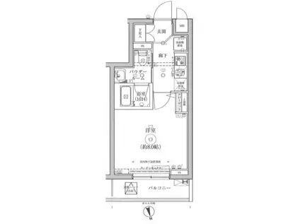 パティーナ大森DUO(1K/4階)の間取り写真