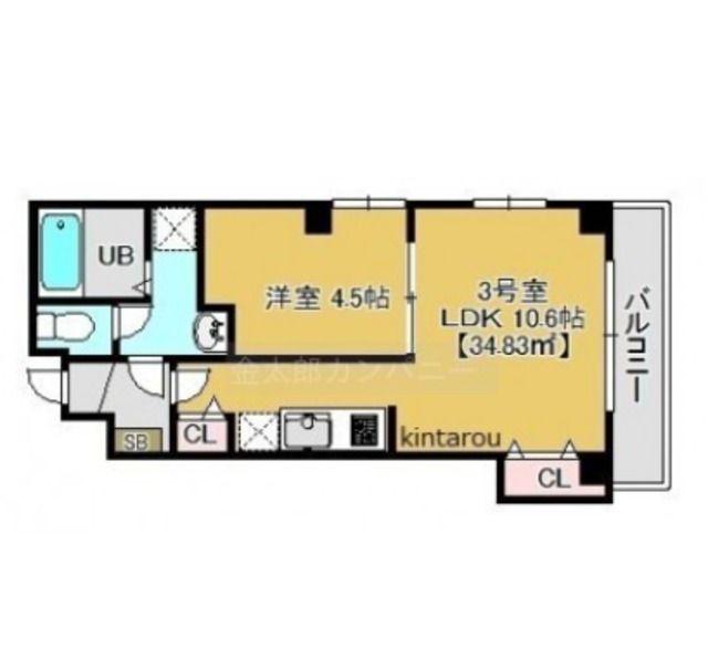 RELACHE船橋(1LDK/2階)の間取り写真
