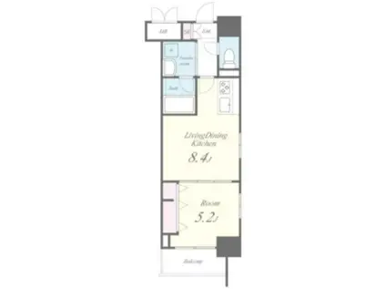 ROOTS SHINJUKU WAKAMATSUCHOルーツシンジュ(1LDK/2階)の間取り写真