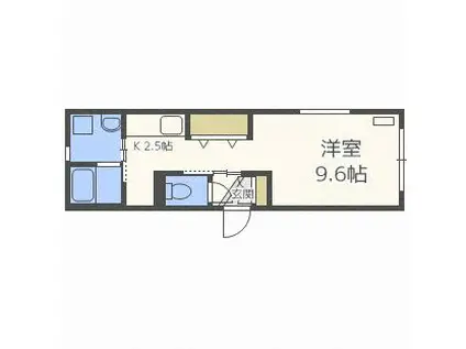 SOLEIL LEVANT(1K/4階)の間取り写真