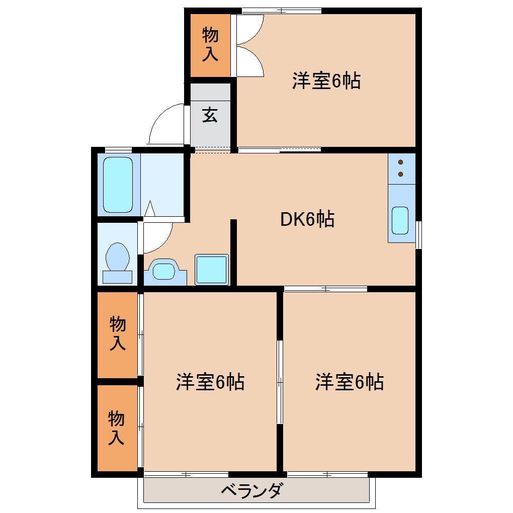 ファーストコーポ八千代(3DK/1階)の間取り写真