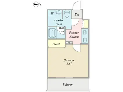 プロシード大須(1K/4階)の間取り写真