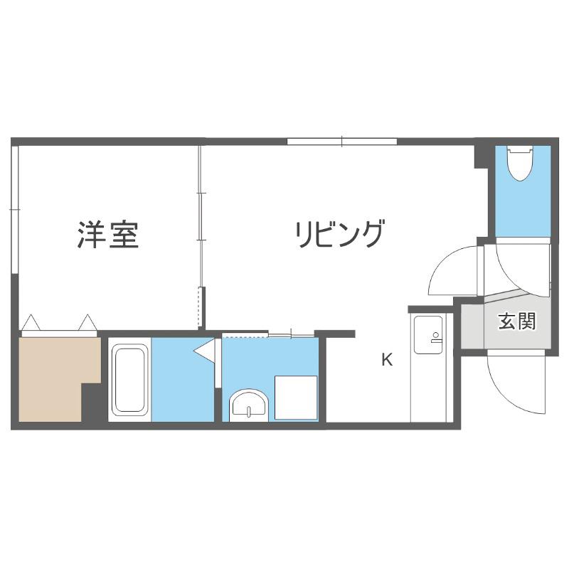 K・Sー11(1LDK/2階)の間取り写真