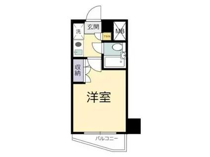 ダイアパレスアクティブシティ本厚木(1K/3階)の間取り写真