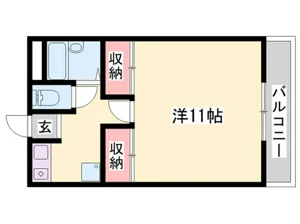 ラフェスタ加東(1K/3階)の間取り写真