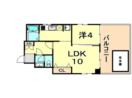 I・Tビル(1LDK/2階)の間取り写真