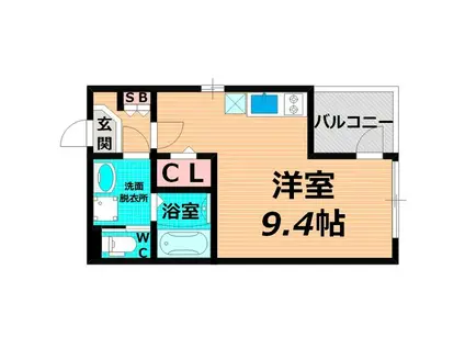 ハーモニーテラス清水VIII(ワンルーム/3階)の間取り写真